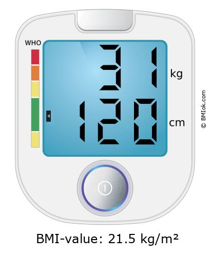 BMI 31 kg and 120 cm on the BMI calculator